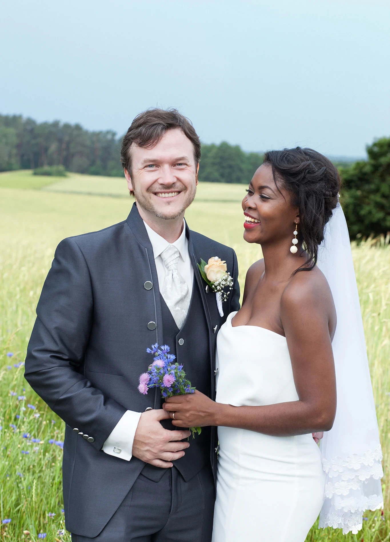Sommerhochzeit in der Feldberger Seenlandschaft, Color, Landschaft mit Feld Wald und Seen